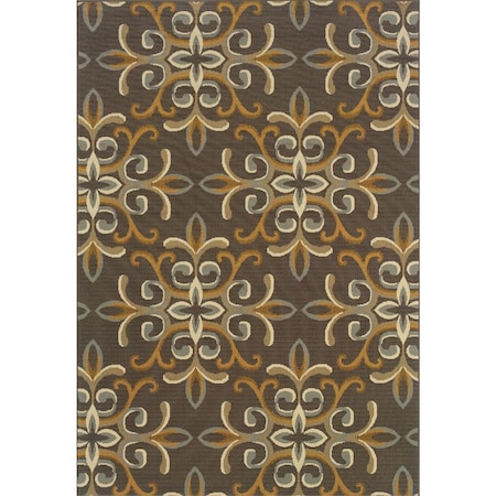 Oriental Weavers Bali 8990H 5x8 Rectangle - Grey/ Gold-Polypropylene